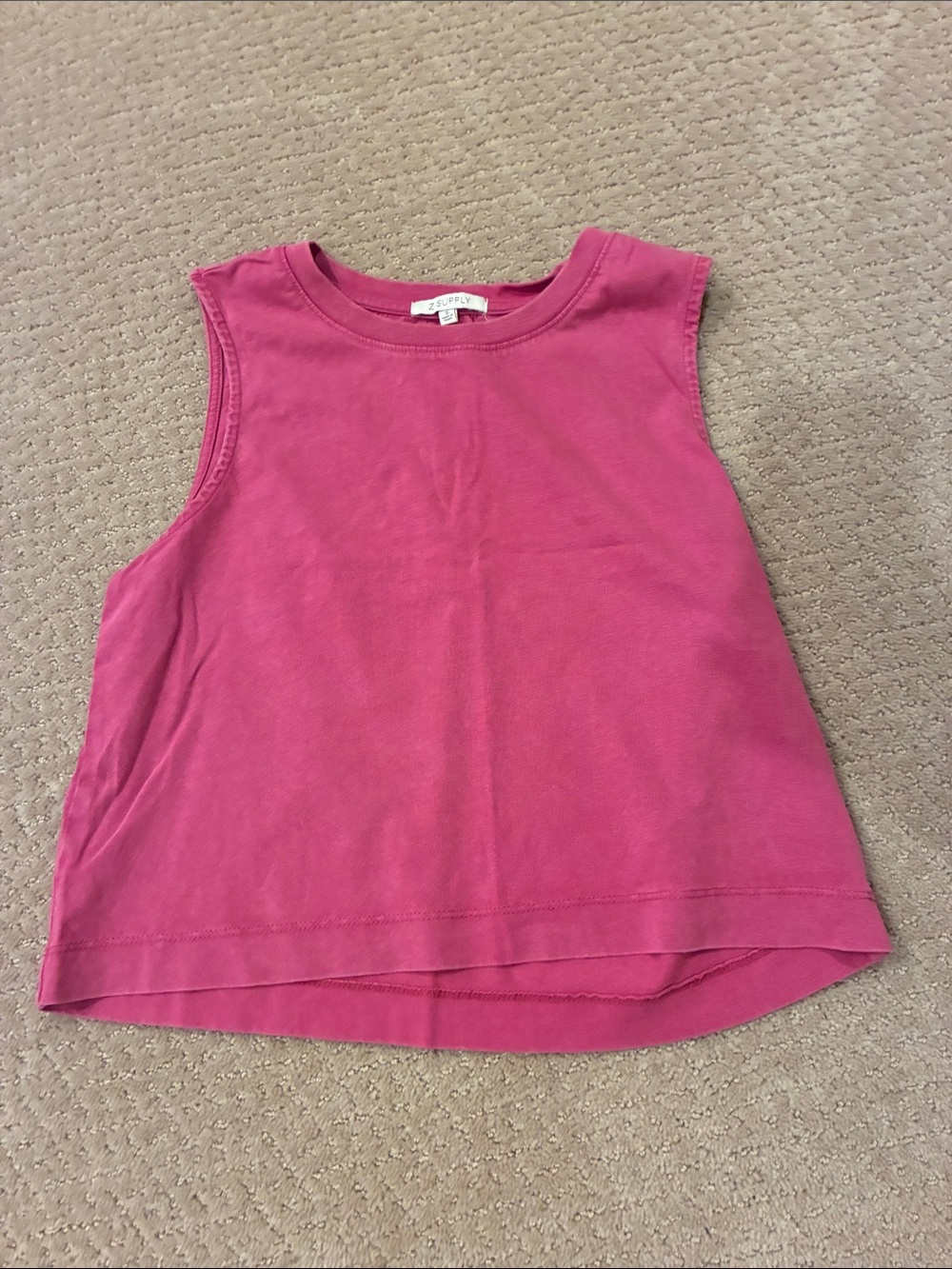 Girls' Pink Sleeveless Tank Top - Soft Casual Layering Piece
